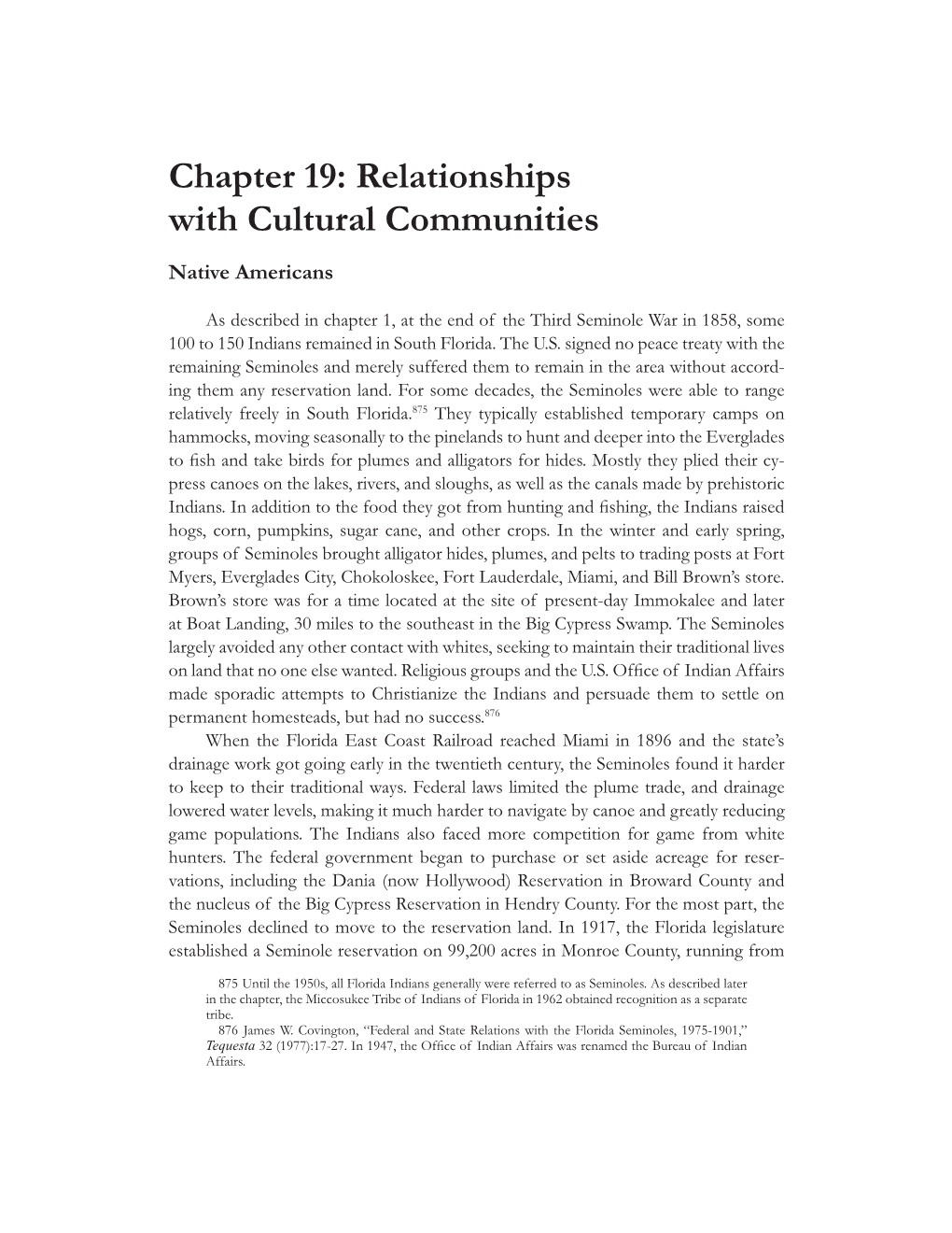 Chapter 19: Relationships with Cultural Communities Native Americans