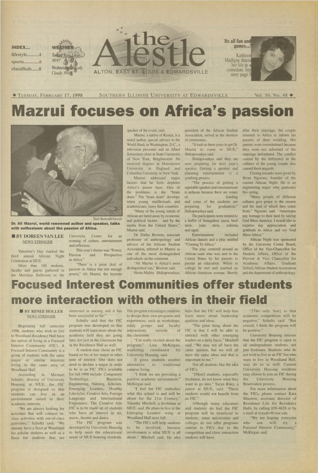 Mazrui Focuses on Africa's Passion