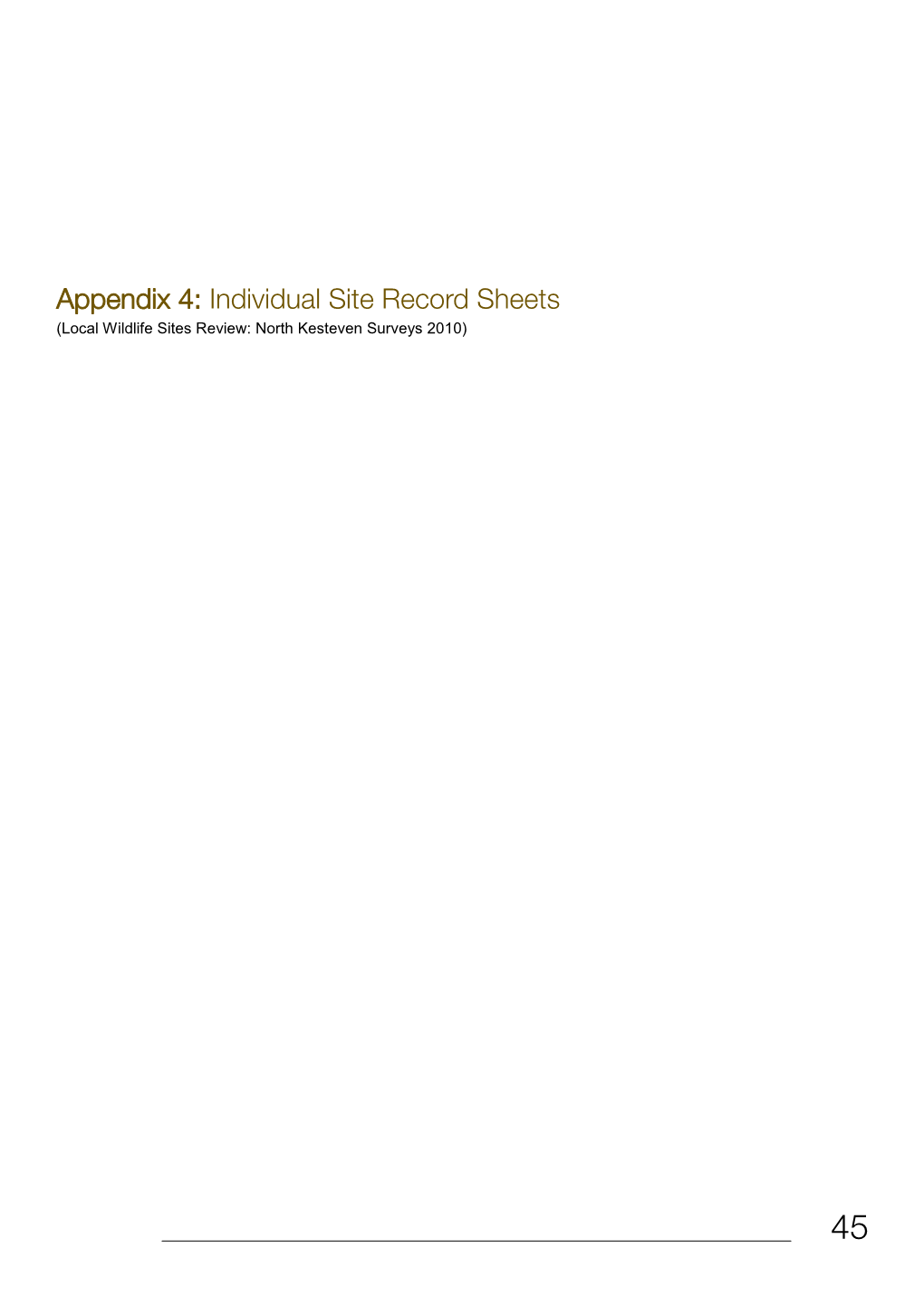 Appendix 4 to the Local Wildlife Sites Review Report 2010/11 [Pdf / 10.09MB]