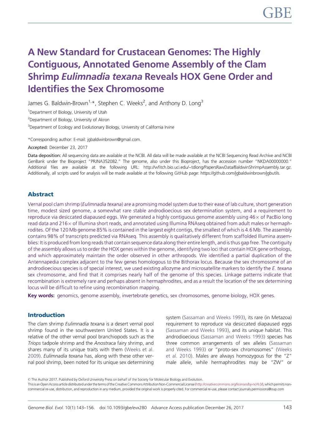 A New Standard for Crustacean Genomes