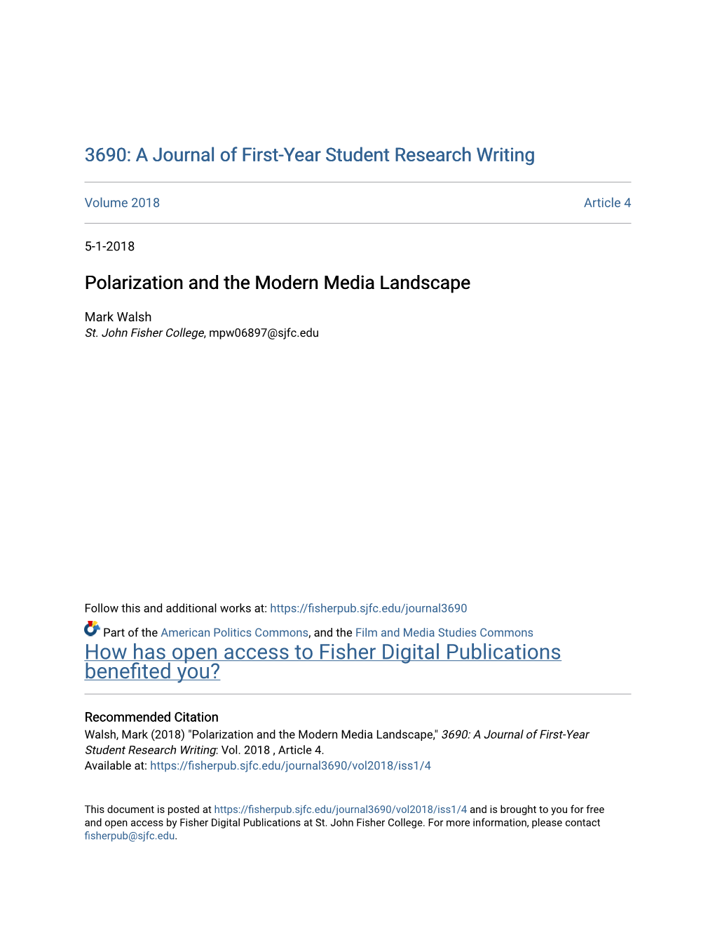 Polarization and the Modern Media Landscape