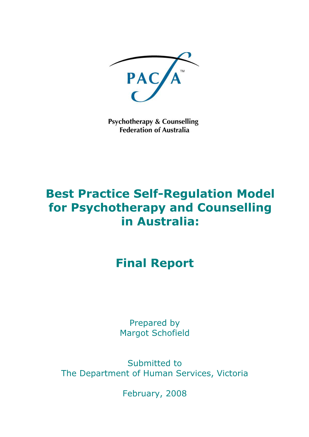 Best Practice Self-Regulation Model for Psychotherapy and Counselling in Australia