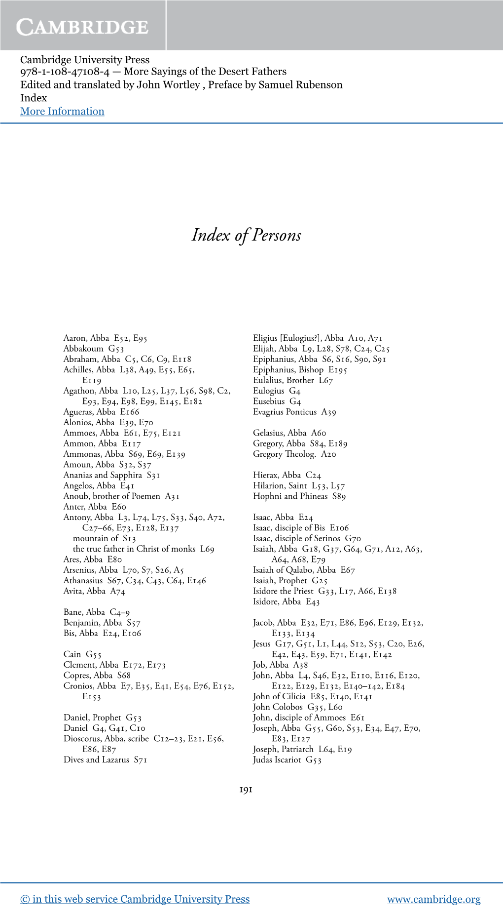 Index of Persons