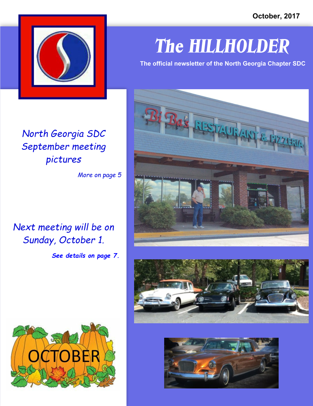 The HILLHOLDER the Official Newsletter of the North Georgia Chapter SDC