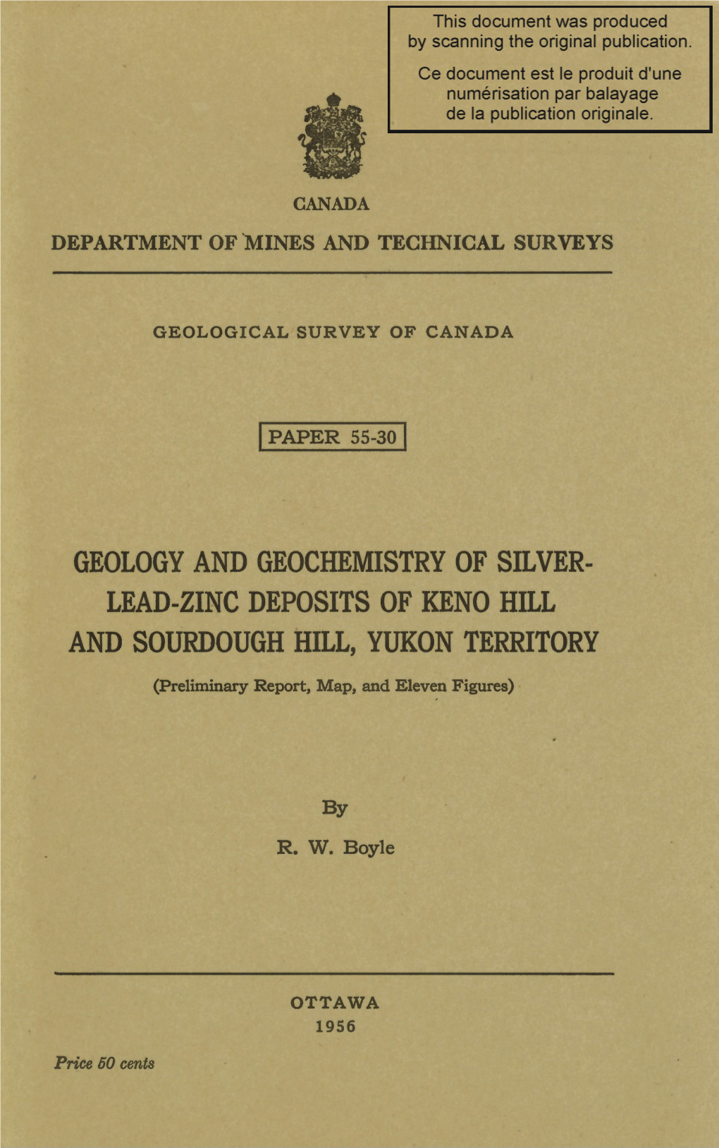 Geology and Geochemistry of Silver- Lead-Zinc Deposits