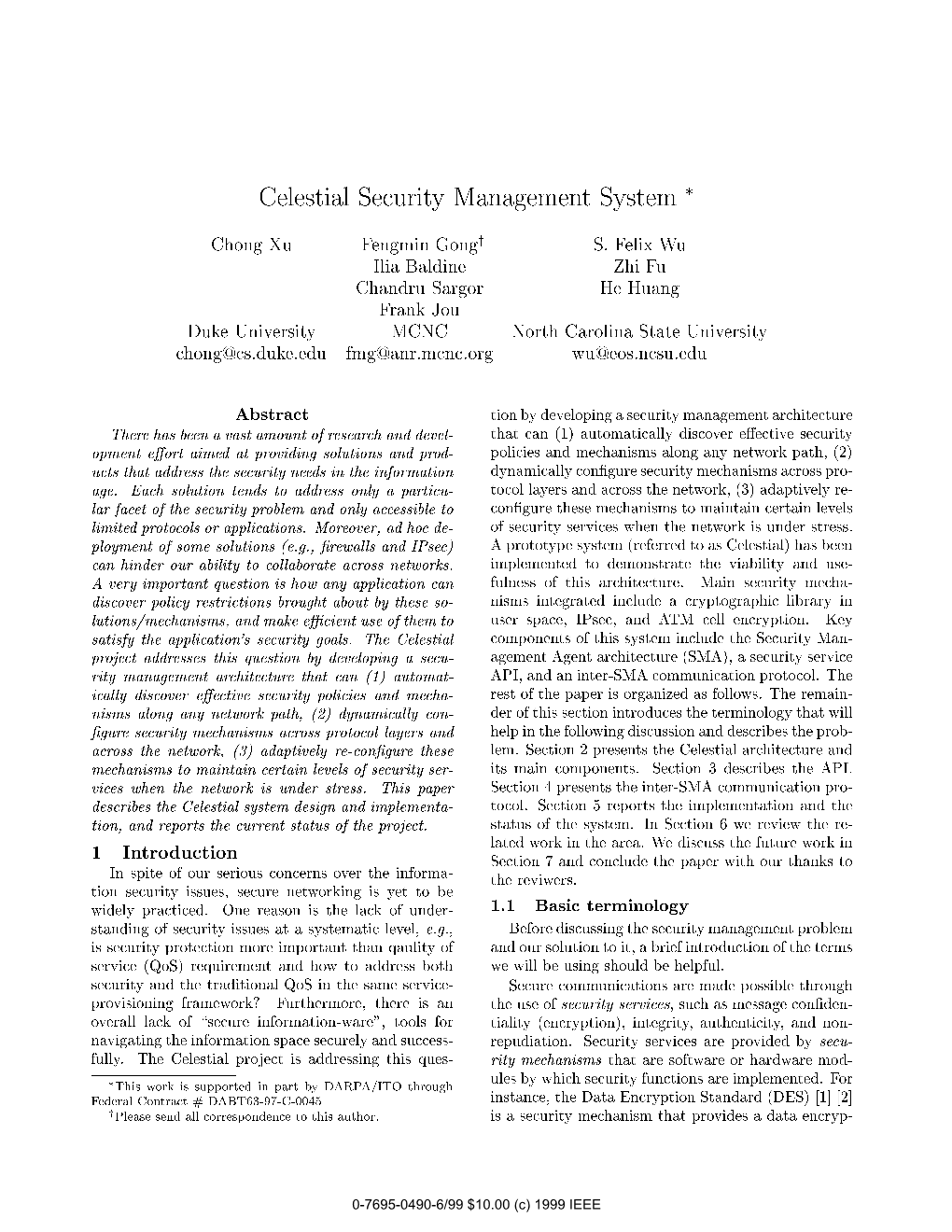 Celestial Security Management System