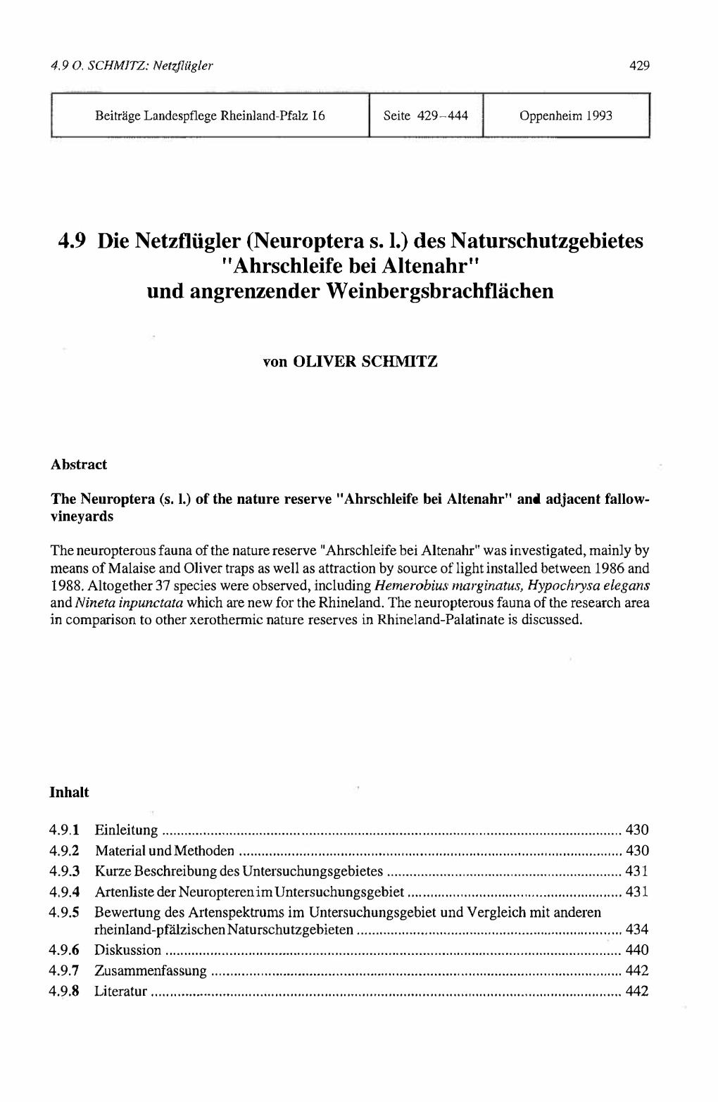 4.9 Die Netzflügler (Neuroptera