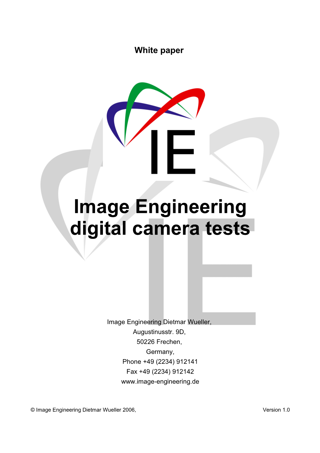 Image Engineering Digital Camera Tests