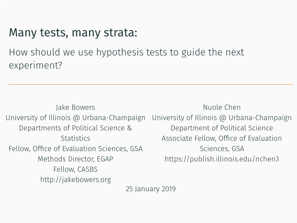 How Should We Use Hypothesis Tests to Guide the Next Experiment?