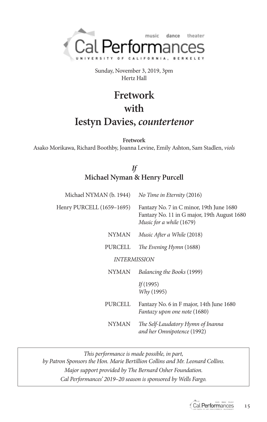 Fretwork with Iestyn Davies, Countertenor