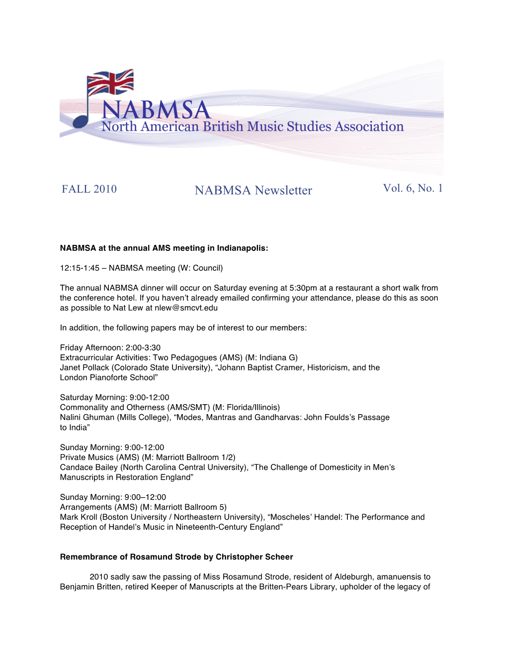 NABMSA Newsletter Vol