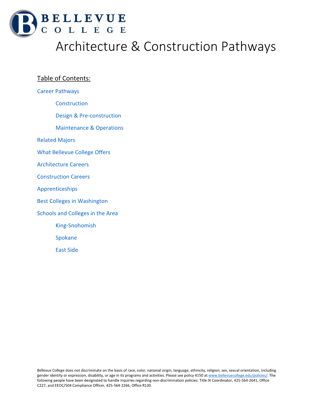 Architecture & Construction Pathways