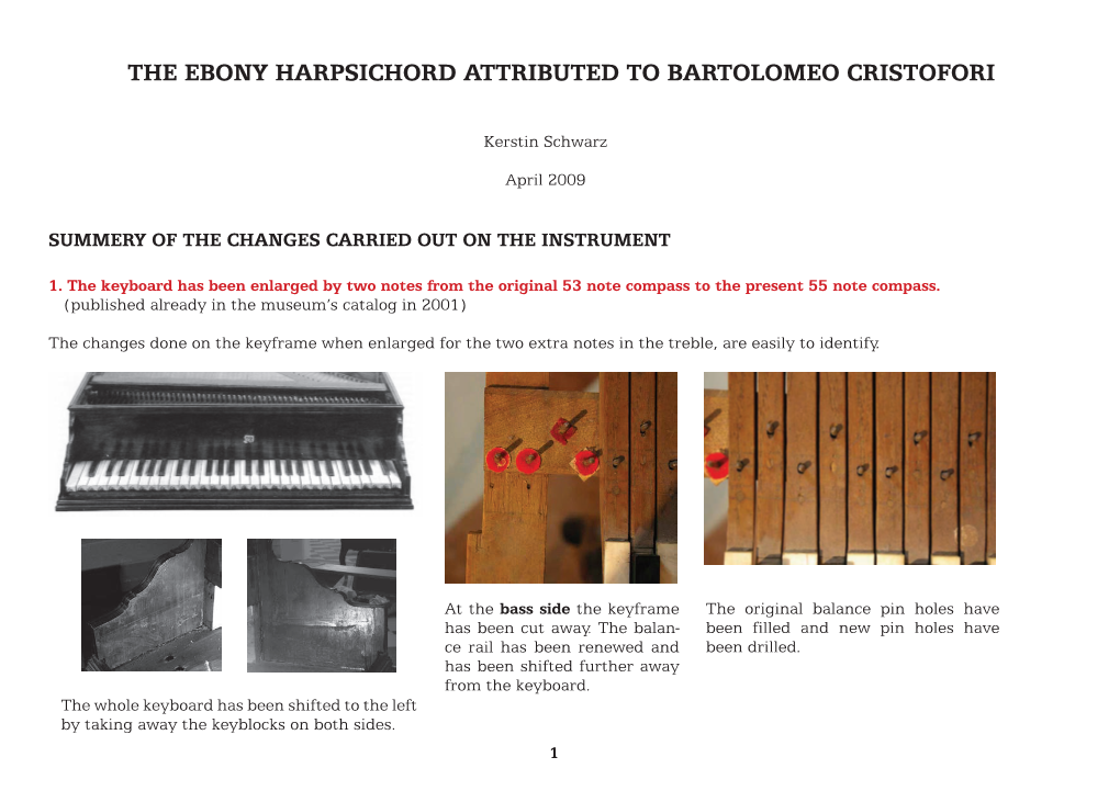 The Ebony Harpsichord Attributed to Bartolomeo Cristofori