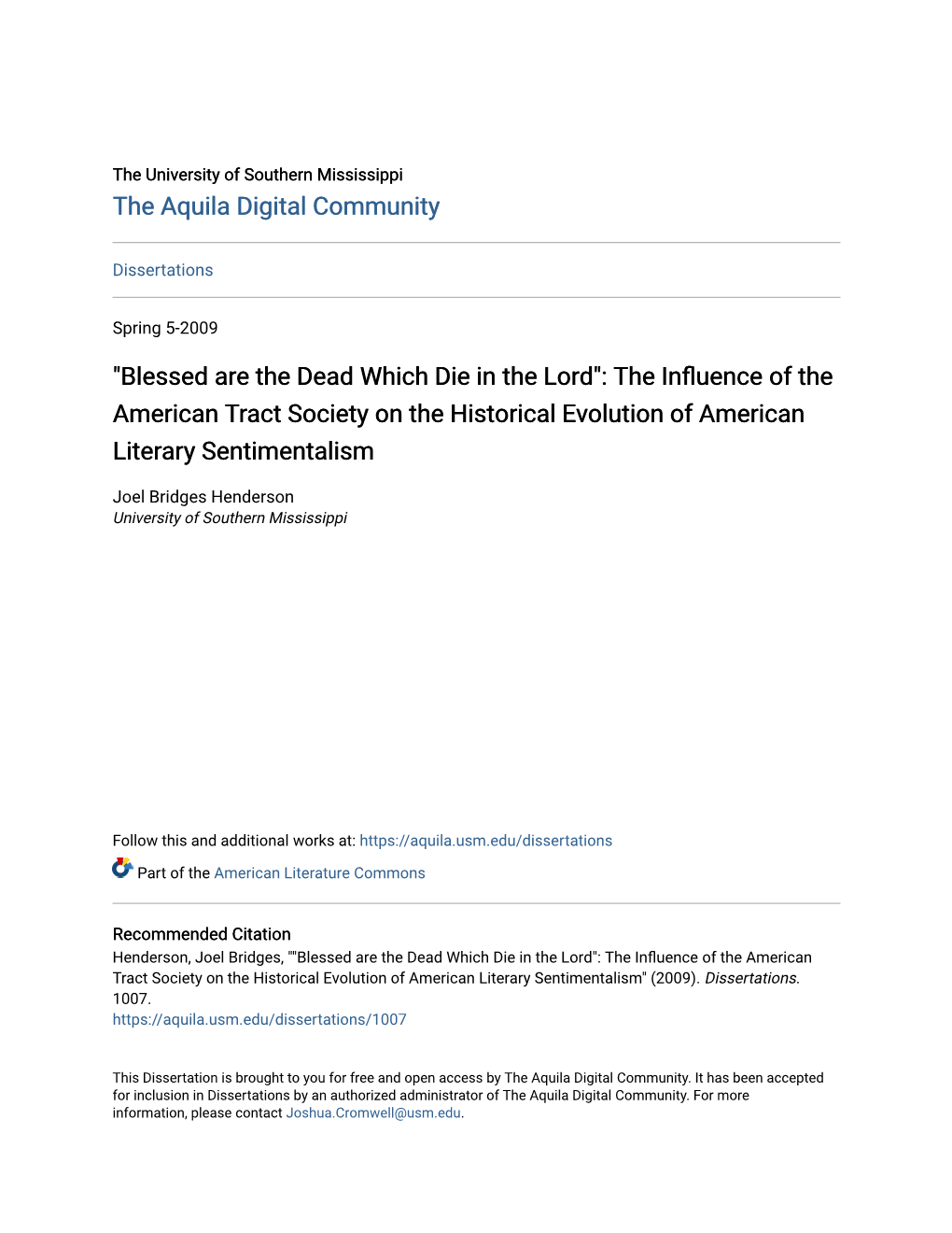 The Influence of the American Tract Society on the Historical Evolution of American Literary Sentimentalism