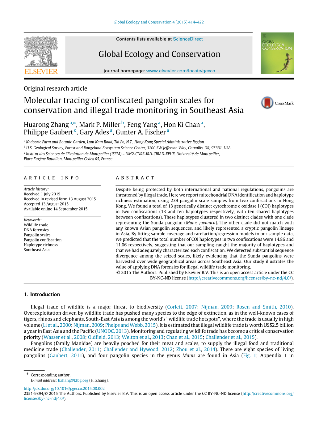 Molecular Tracing of Confiscated Pangolin Scales for Conservation and Illegal Trade Monitoring in Southeast Asia