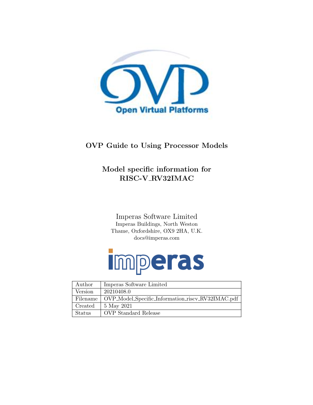OVP Guide to Using Processor Models