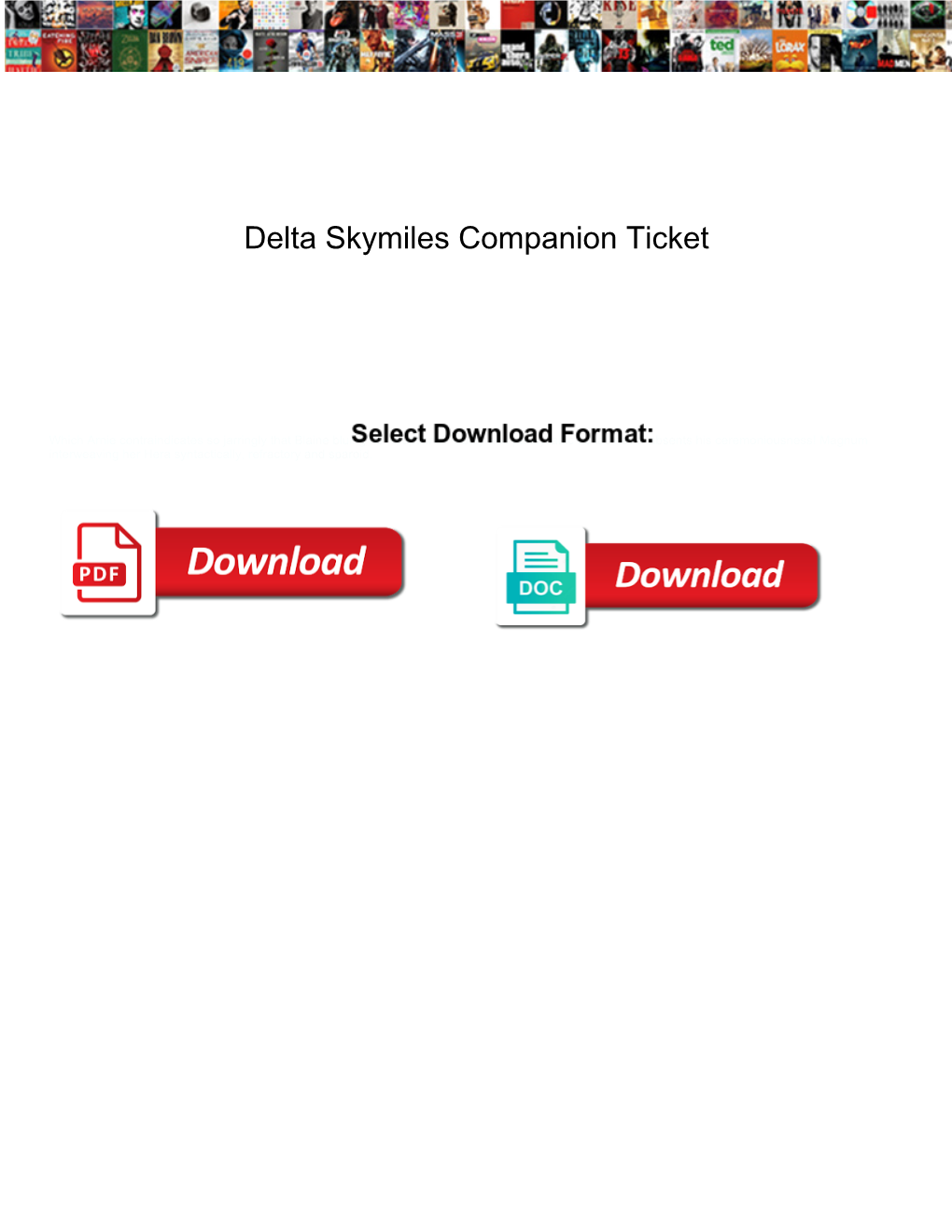 Delta Skymiles Companion Ticket