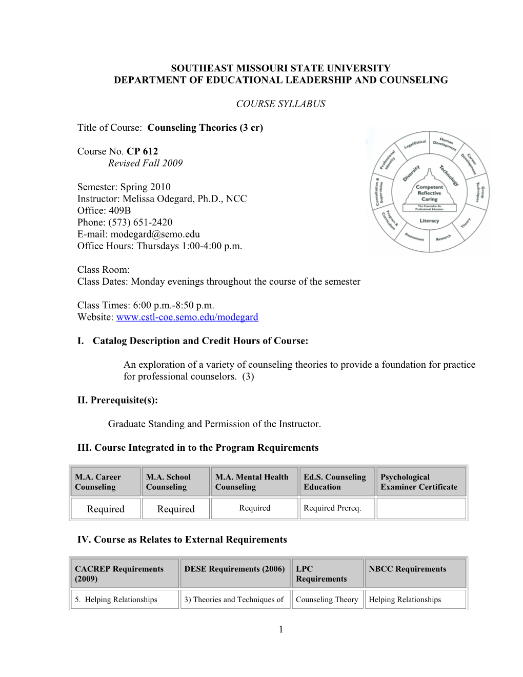 Course Syllabus Southeast Missouri State University