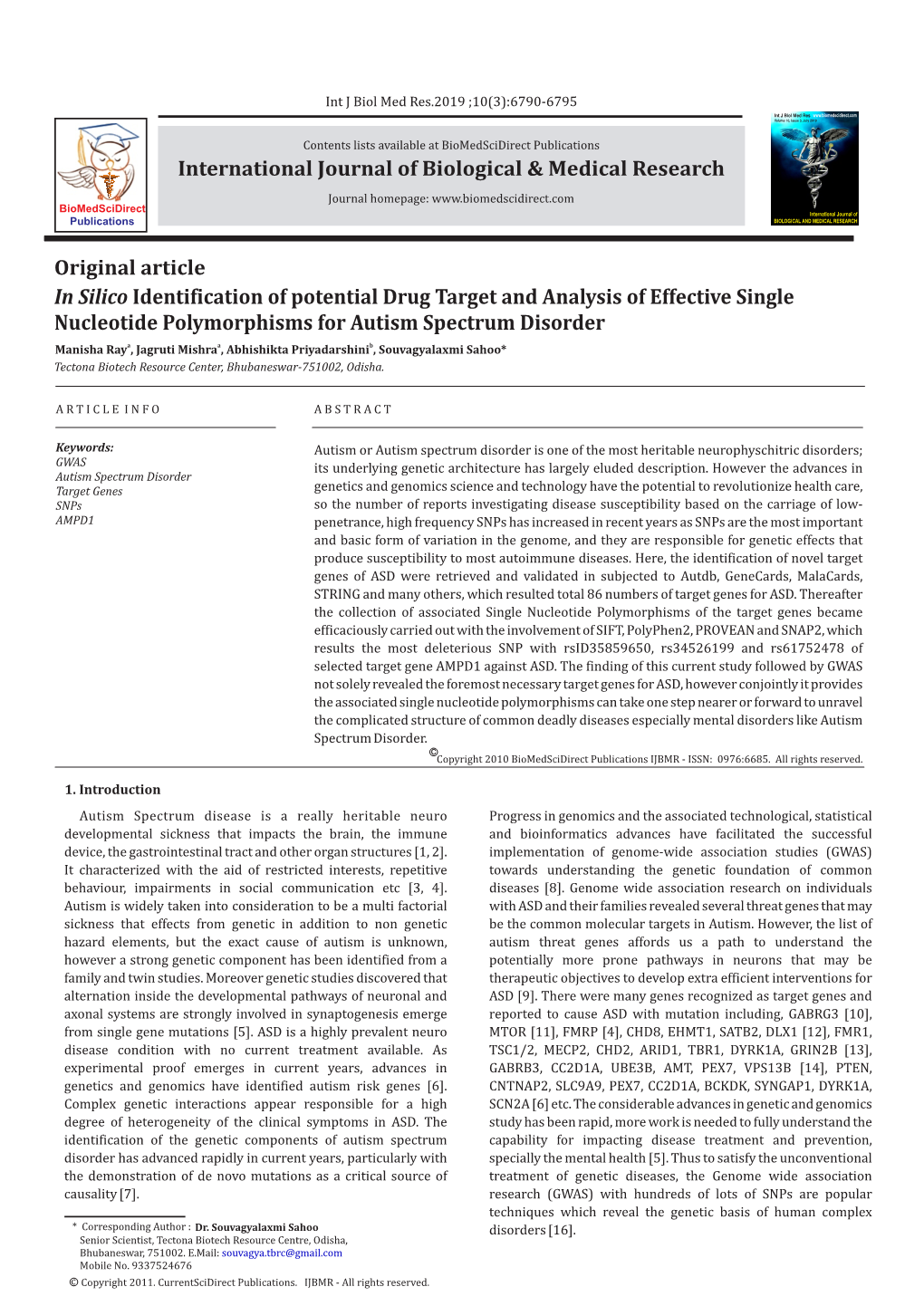 In Silico Identification of Potential Drug Target and Analysis of Effective