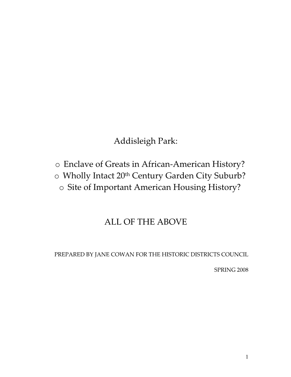 Addisleigh Park