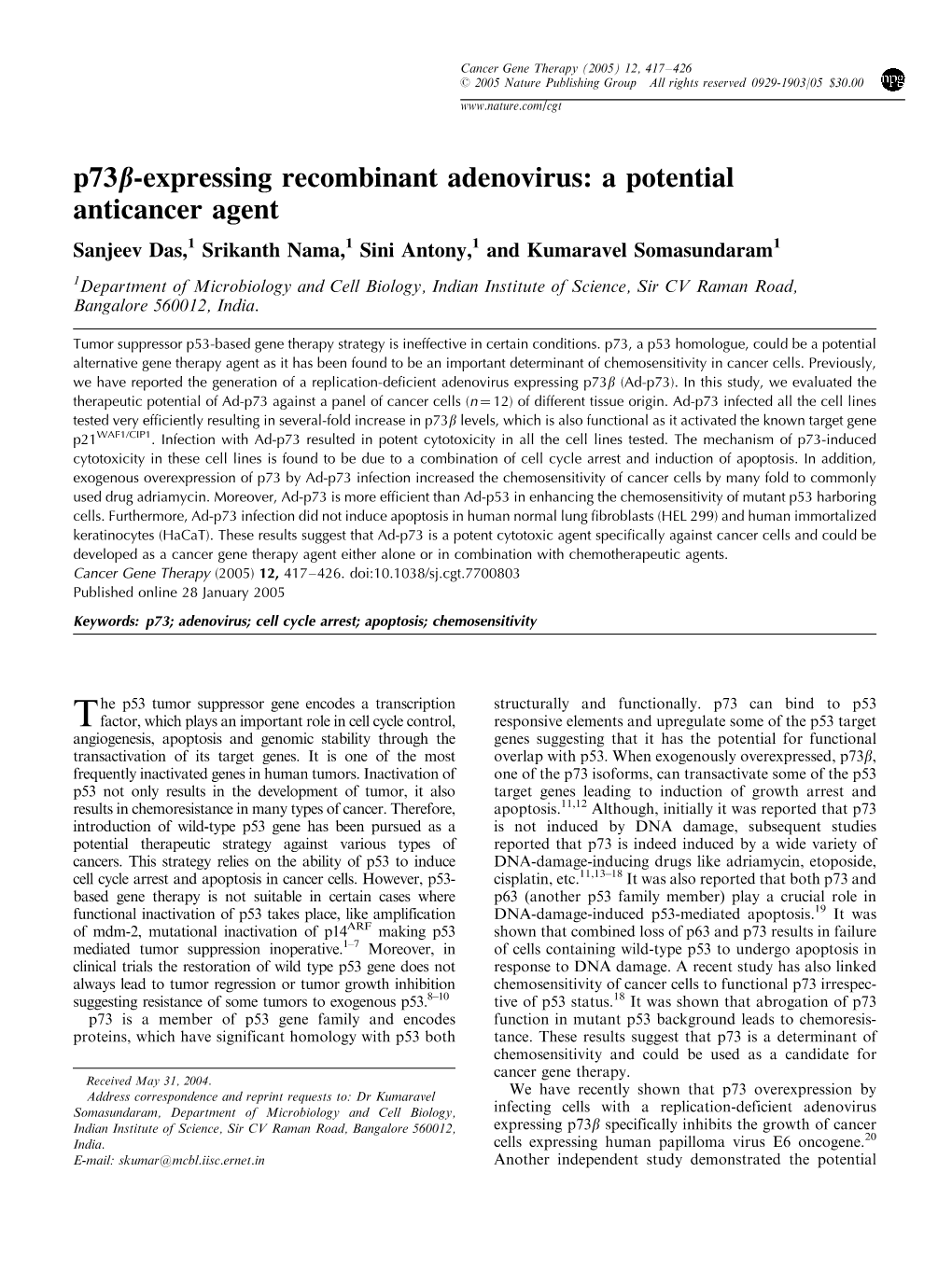 A Potential Anticancer Agent