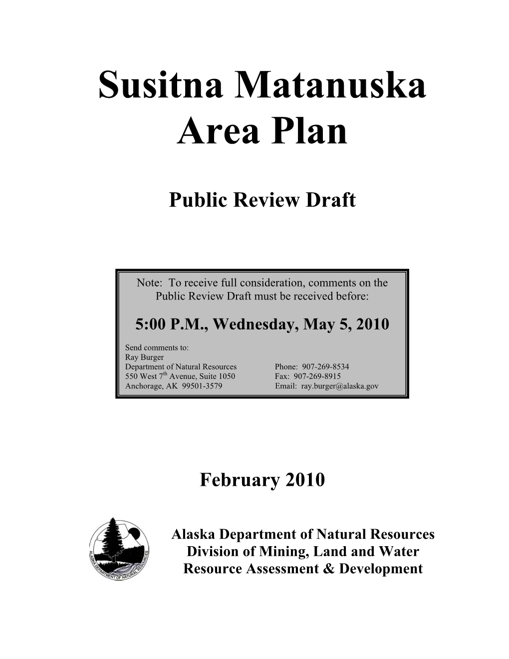 Susitna Matanuska Area Plan