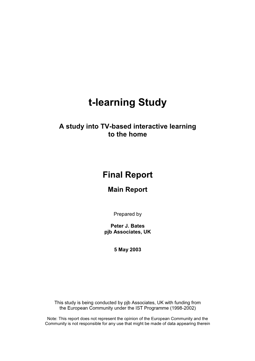 T-Learning Study