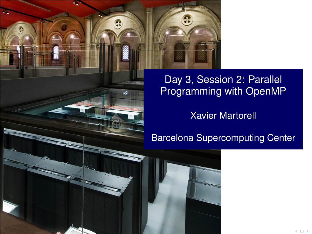 Day 3, Session 2: Parallel Programming with Openmp