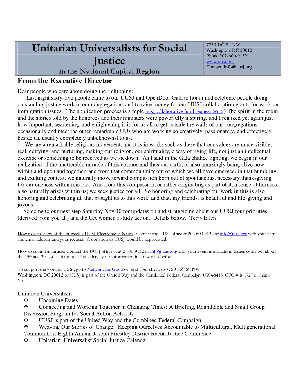 Unitarian Universalists for Social Justice 2