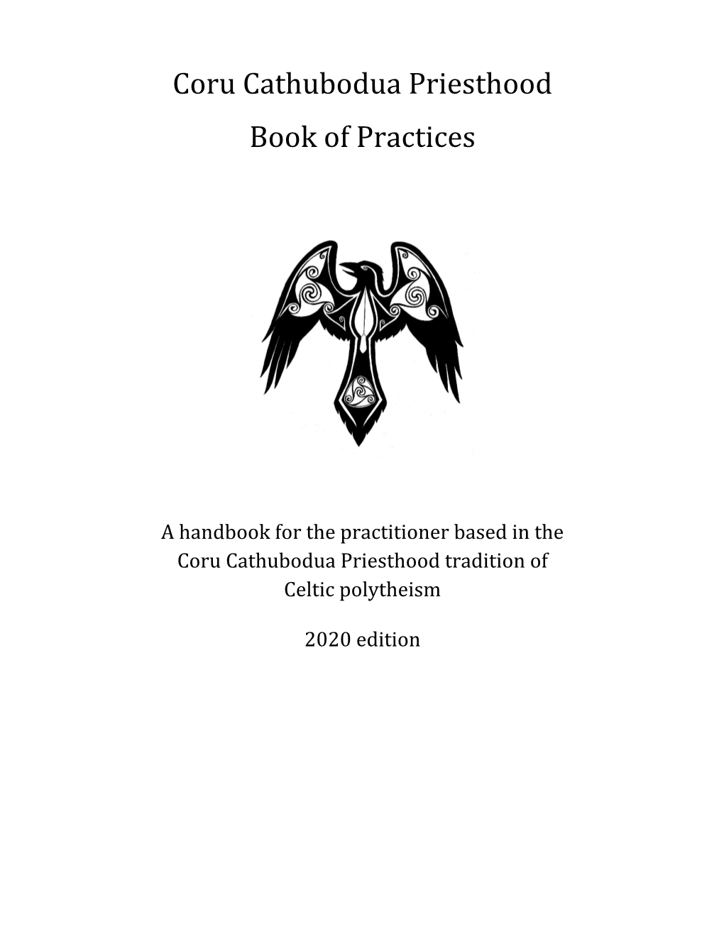Coru Cathubodua Priesthood Book of Practices