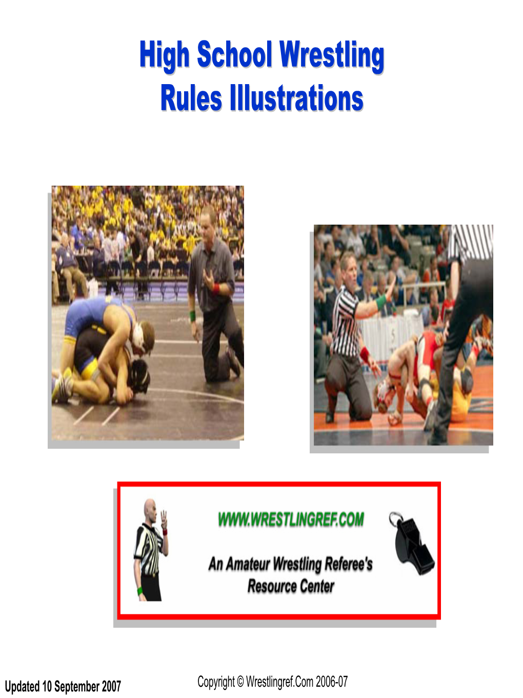 High School Wrestling Rules Illustrations