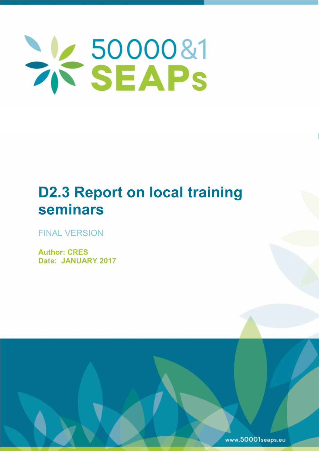 D2.3 Report on Local Training Seminars