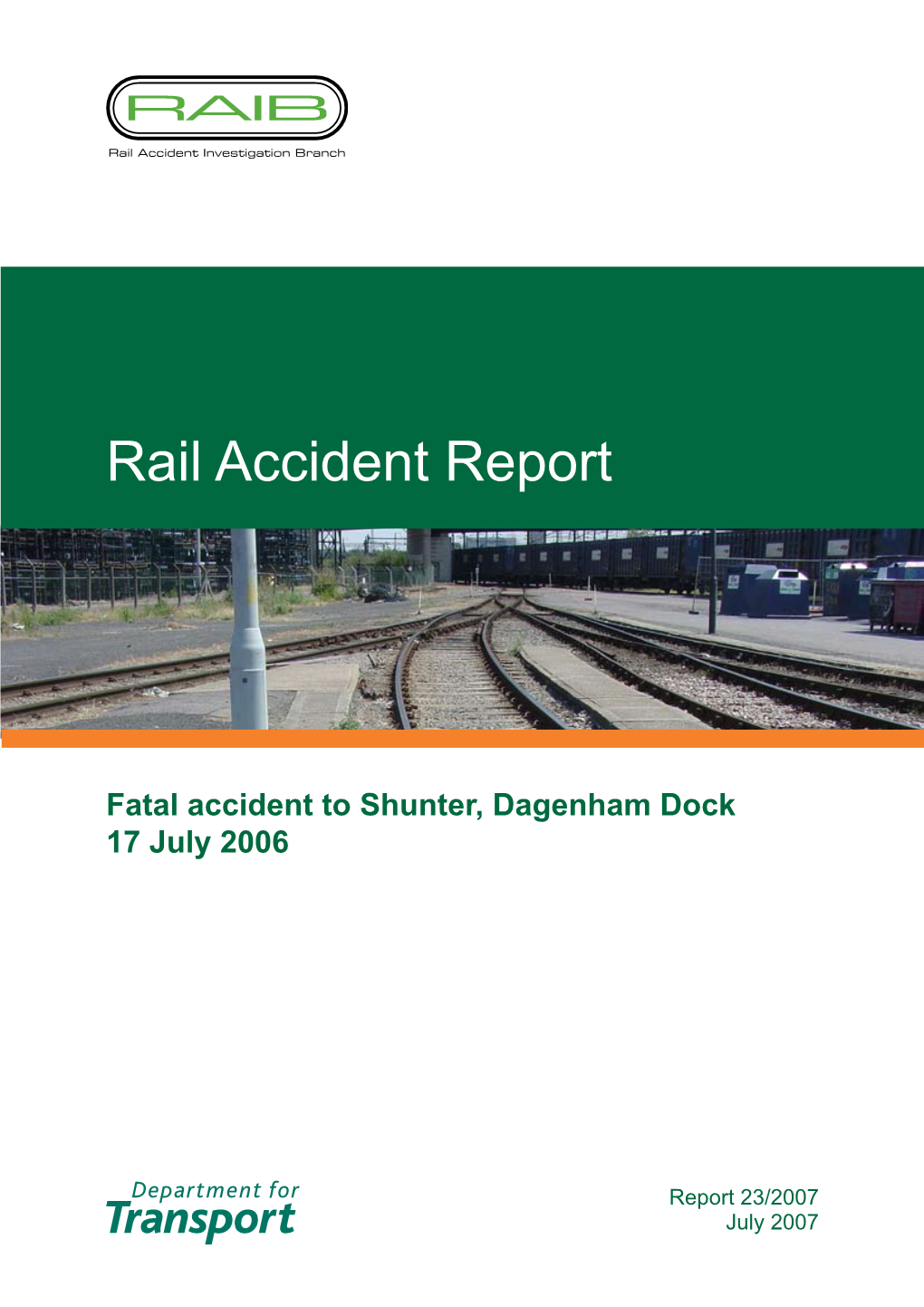 Rail Accident Report