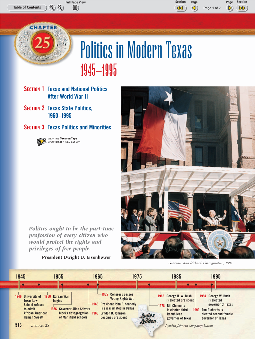 Politics in Modern Texas 1945–1995