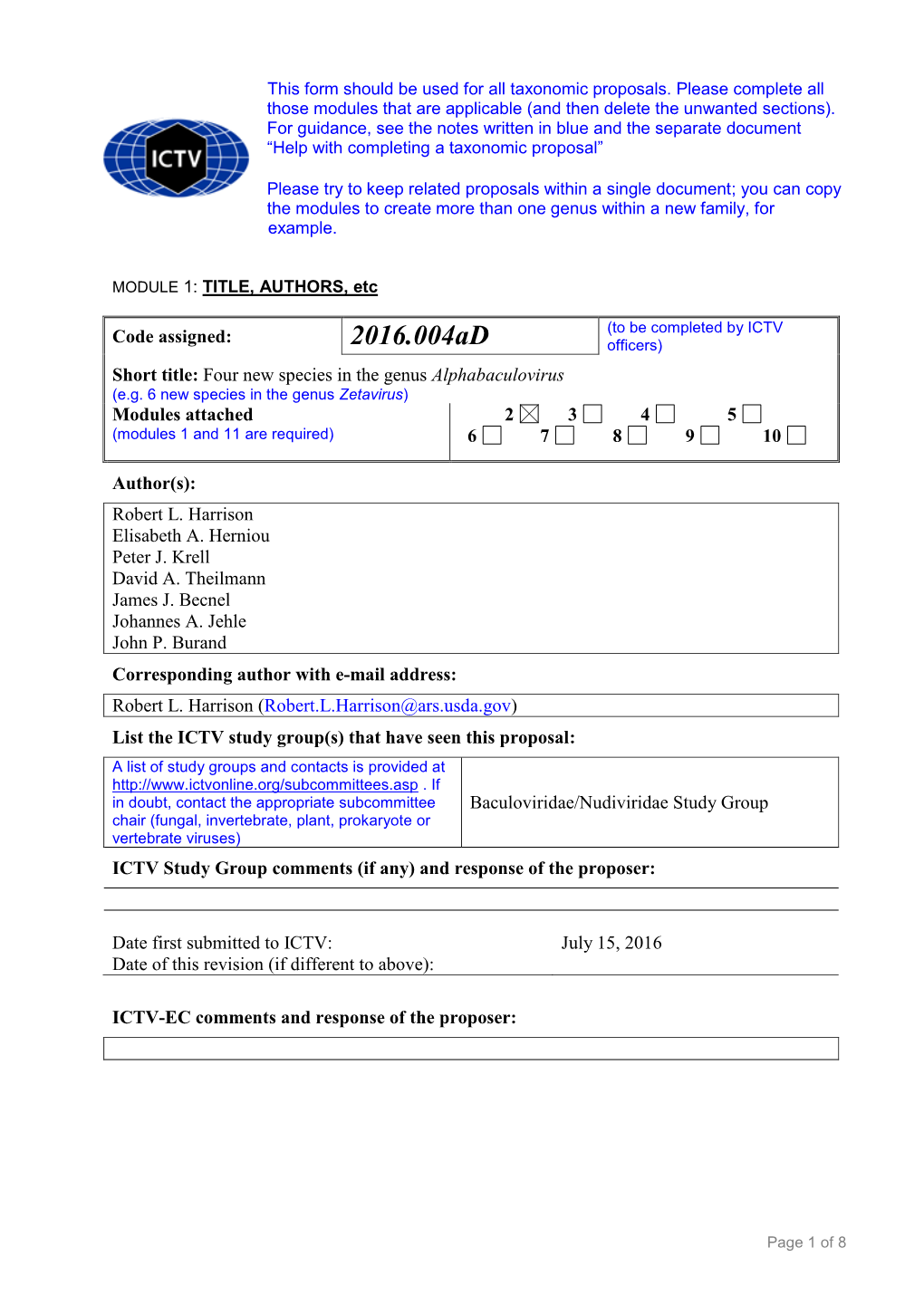 Complete Sections As Applicable