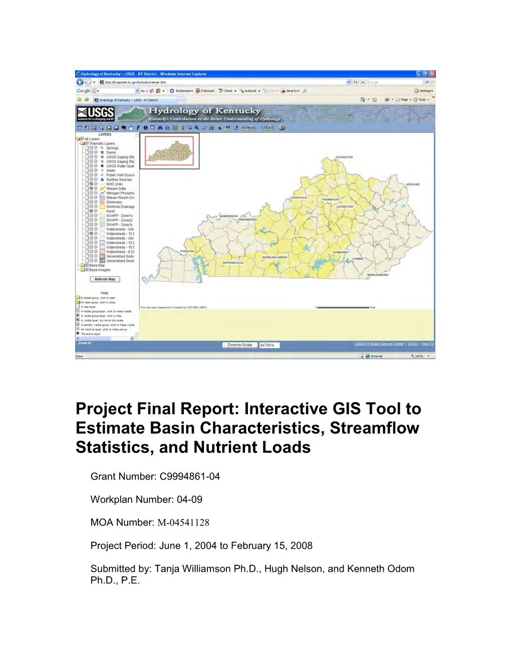Interactive GIS Tool to Estimate Basin Characteristics, Streamflow Statistics, and Nutrient Loads