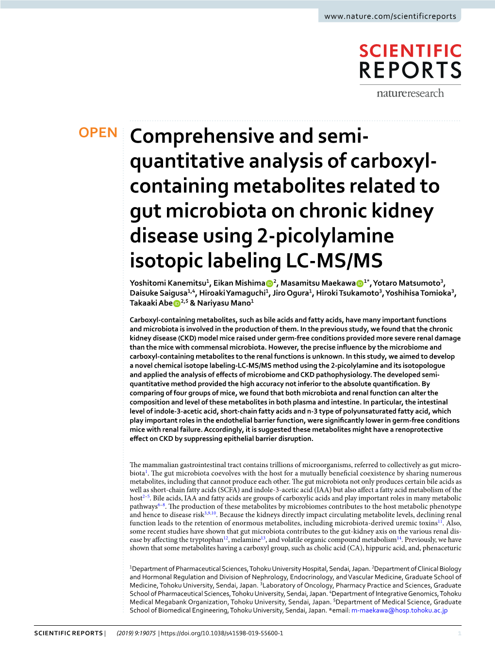 Comprehensive and Semi-Quantitative Analysis Of