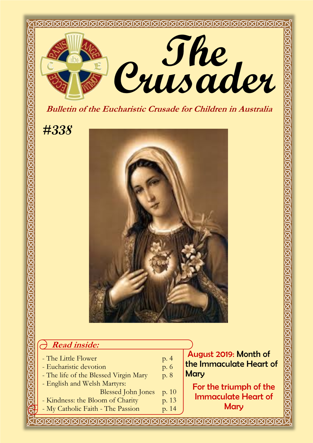 The Crusader Bulletin of the Eucharistic Crusade for Children in Australia #338