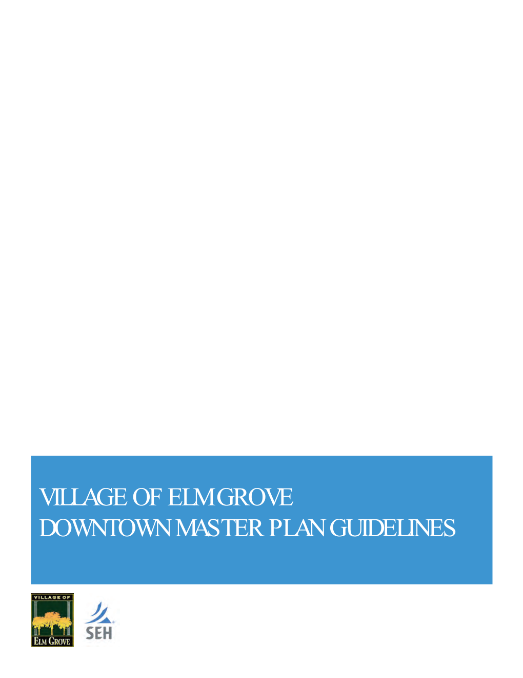 Village of Elm Grove Downtown Master Plan Guidelines Village of Elm Grove - 2 - Downtown Masterplan Guidelines Acknowledgements