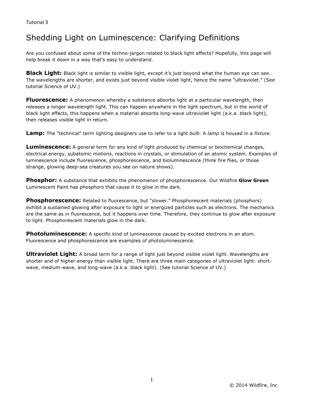 Shedding Light on Luminescence: Clarifying Definitions