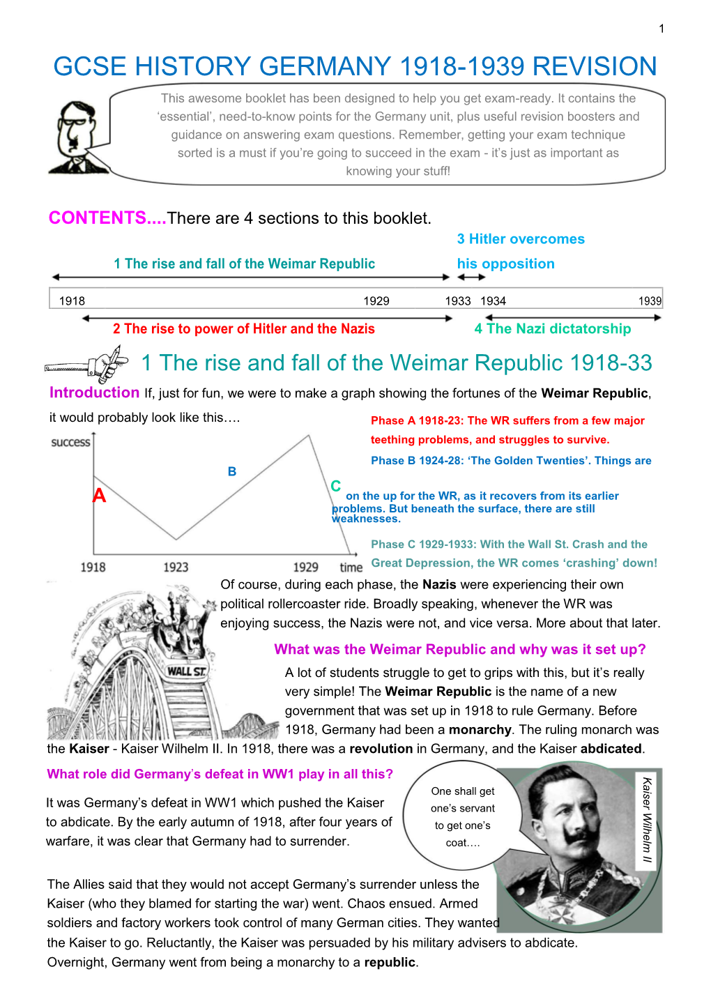 Gcse History Germany 1918-1939 Revision