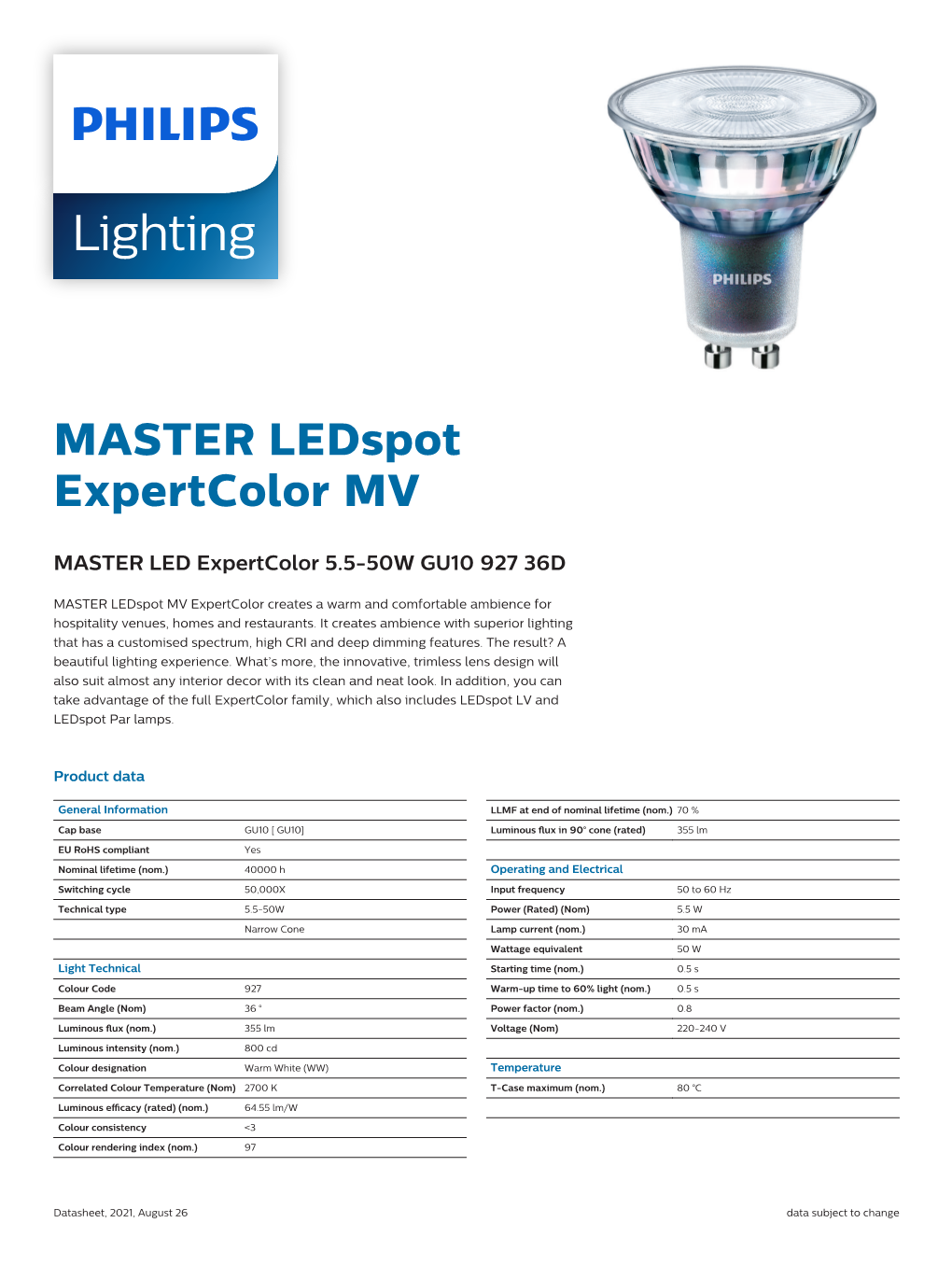 MASTER Ledspot Expertcolor MV