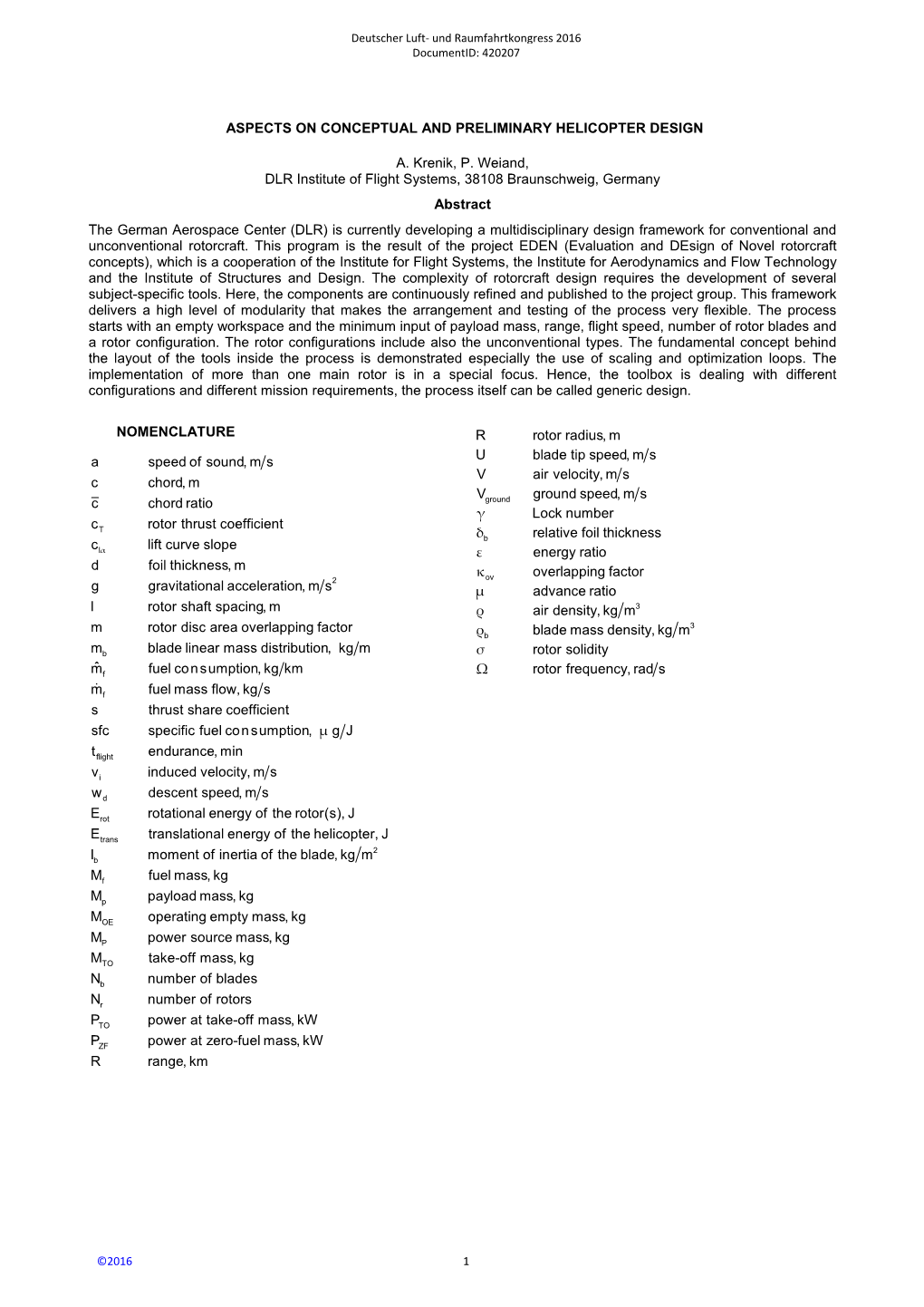 Aspects on Conceptual and Preliminary Helicopter Design