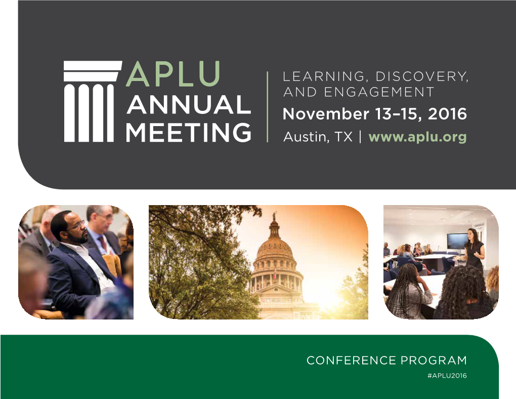 2016 APLU Annual Meeting Program