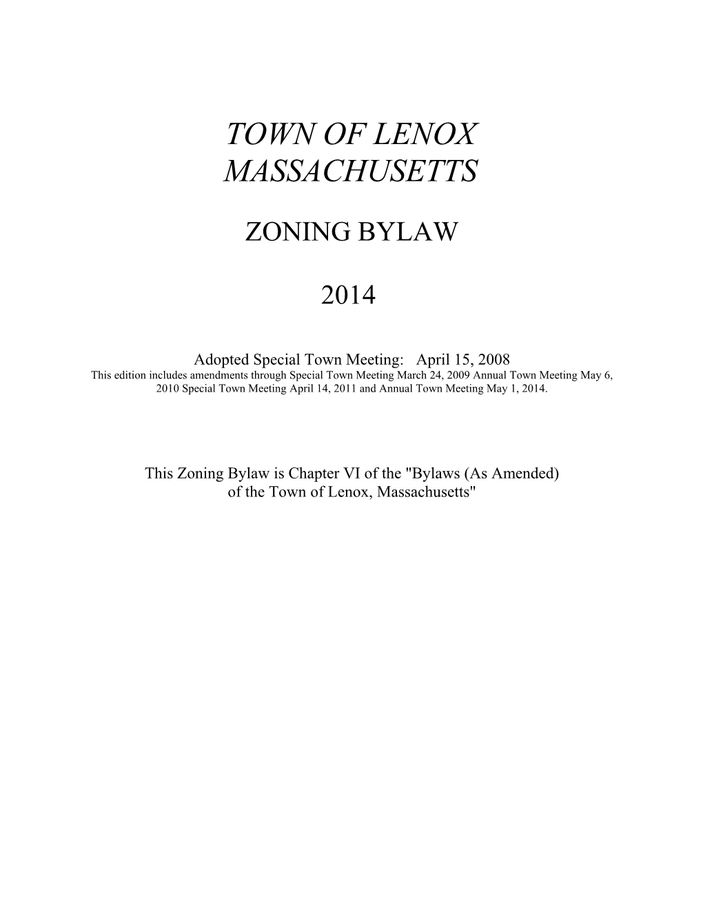 Town of Lenox