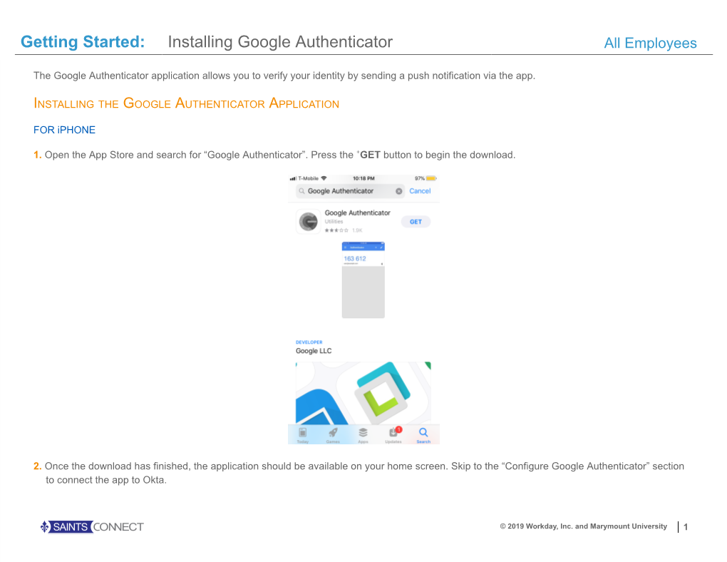 Installing Google Authenticator All Employees
