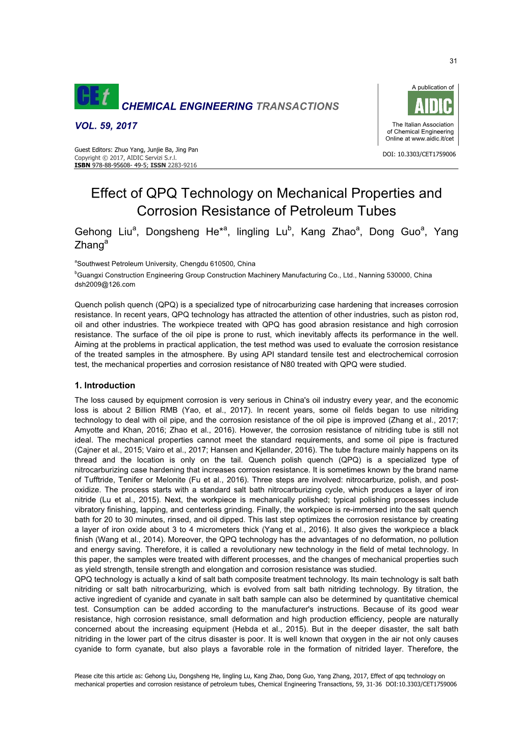 Effect of QPQ Technology on Mechanical Properties And