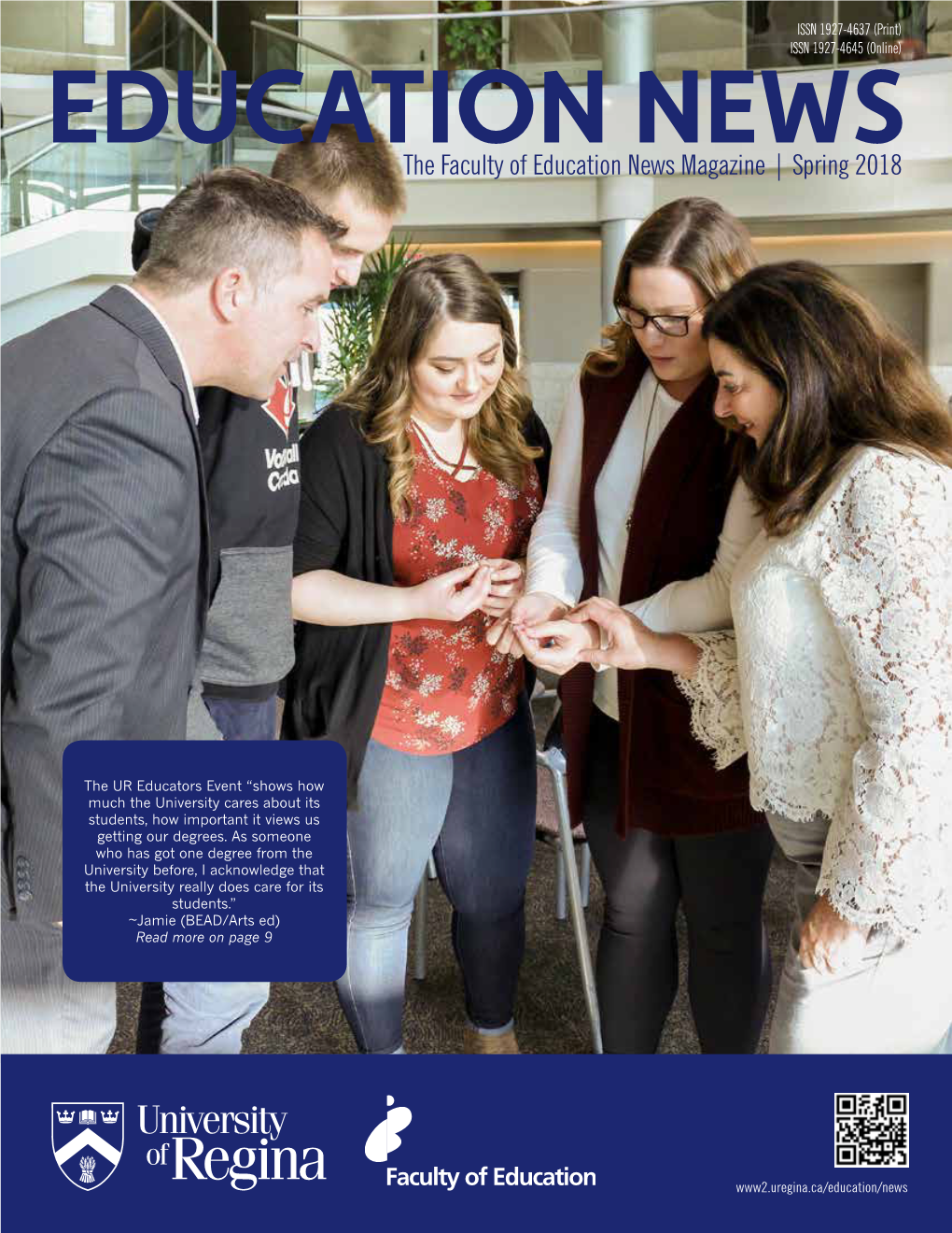 EDUCATION NEWS the Faculty of Education News Magazine | Spring 2018