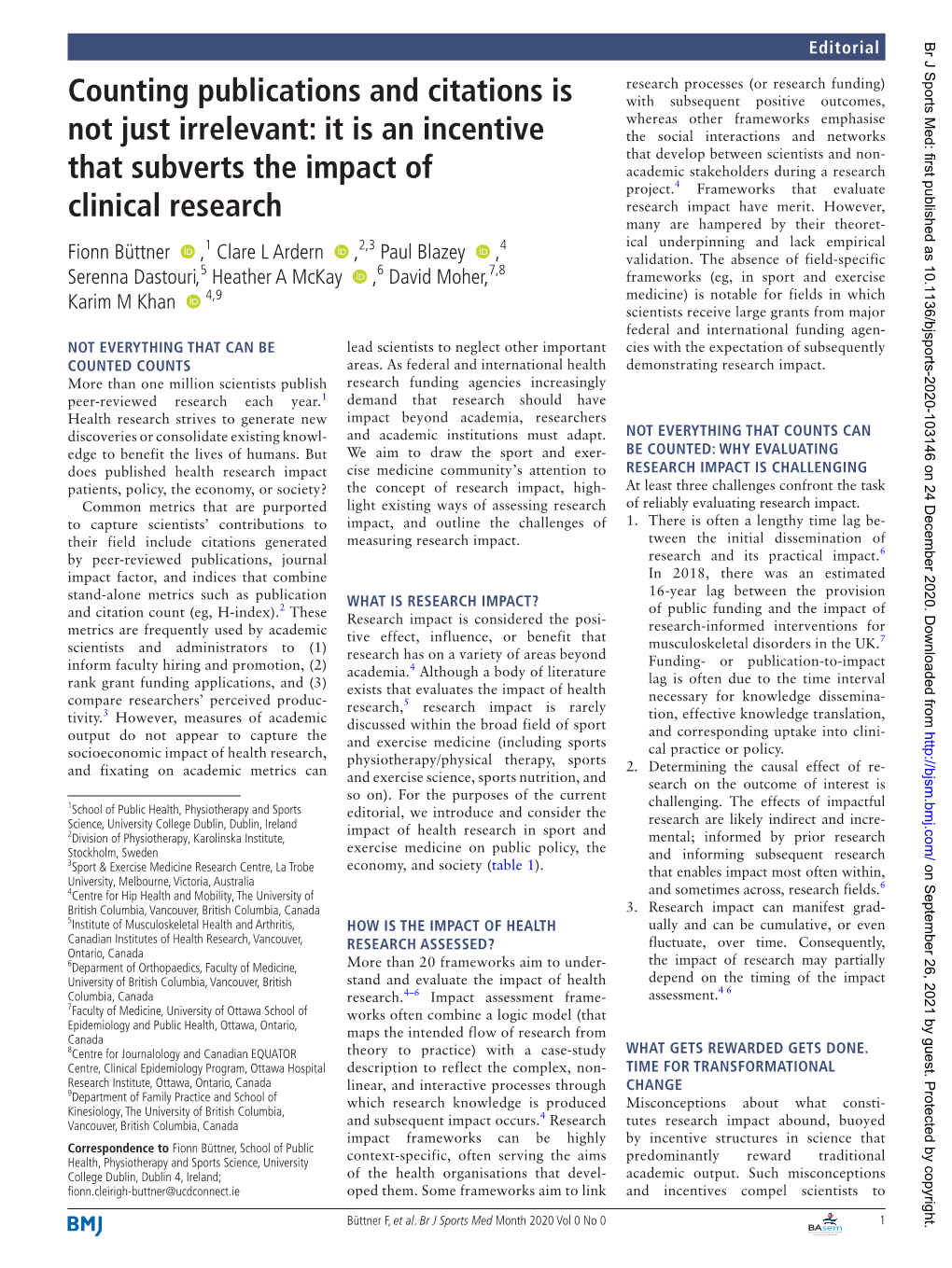 Counting Publications and Citations Is Not Just Irrelevant