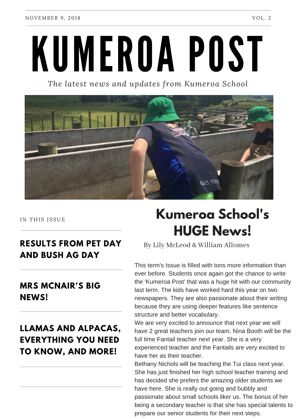Term 4 Kumeroa Post 2018